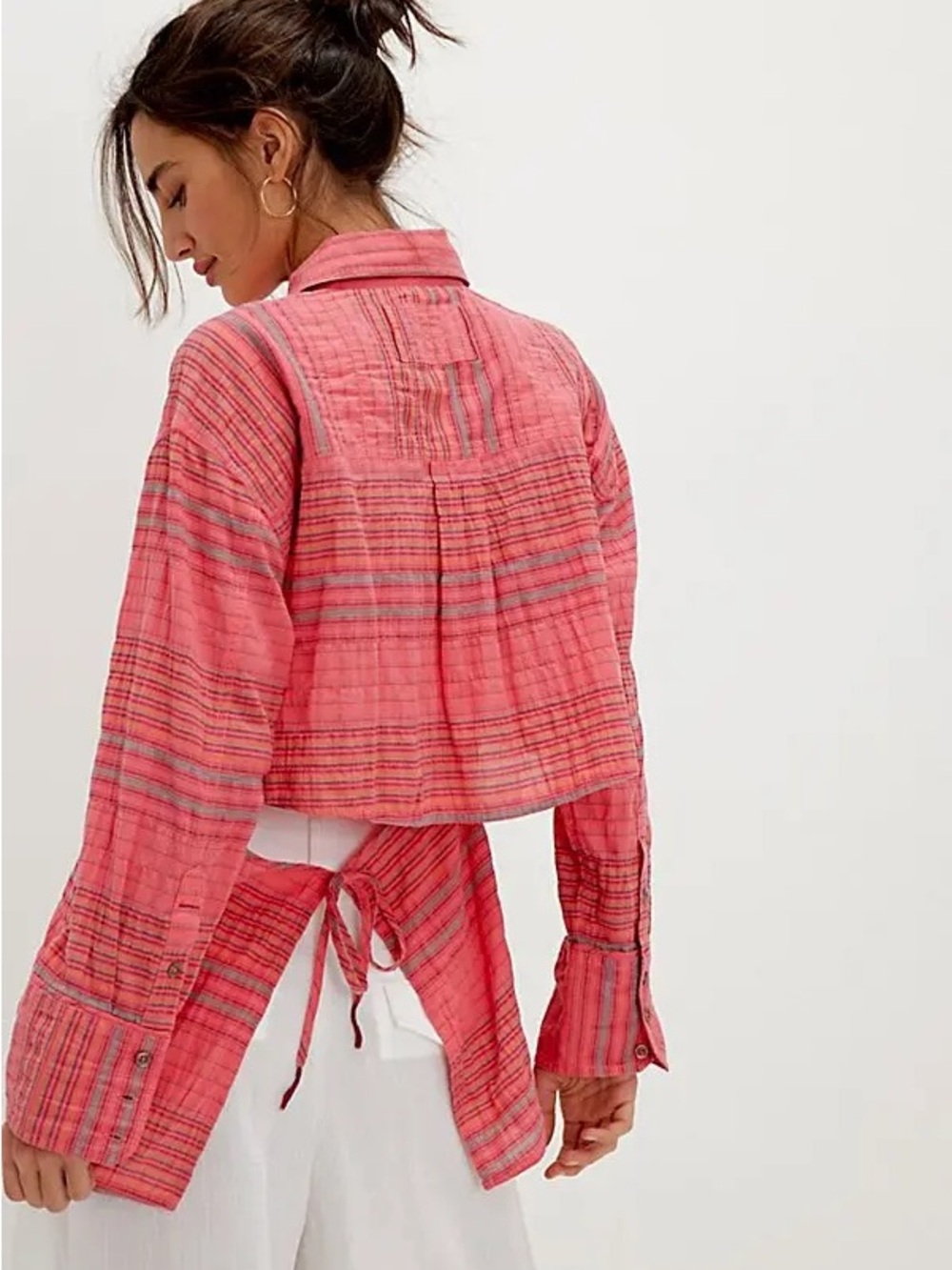 Free People We The Free Striped Button-Down Shirt